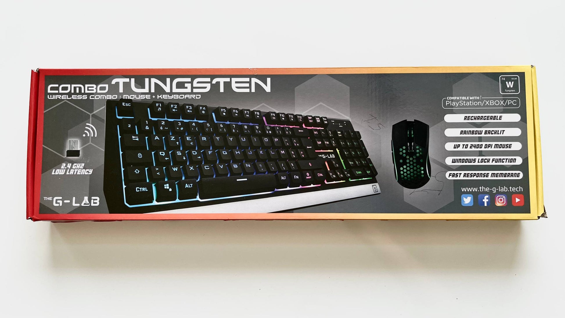 The G-Lab Combo Tungsten – Teclado y ratón inalámbricos